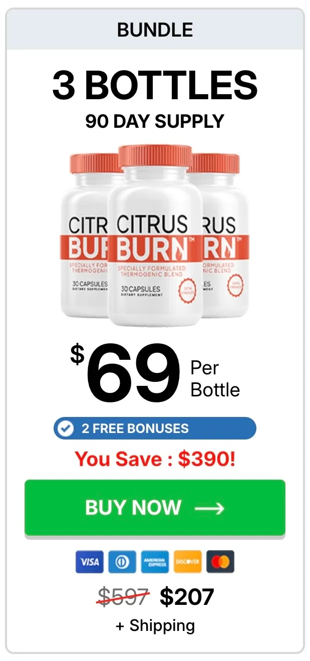 CitrusBurn three bottles order